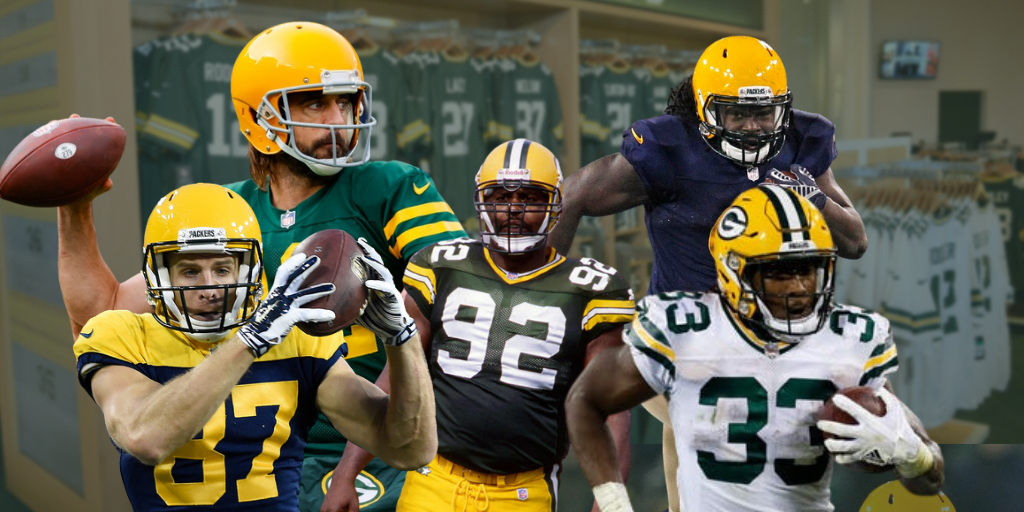 Official green top bay packers jersey